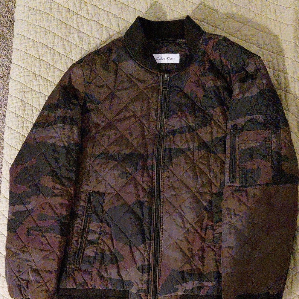 Calvin Klein Men's Camouflage Quilted Jacket